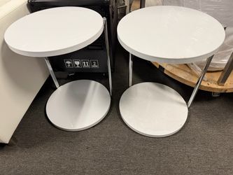 Set of white side tables