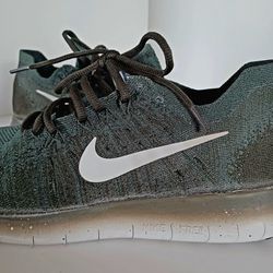  Nike Free RN Flyknit Mens Sz 12 2017 Running Shoes Green Sneaker 880843-300