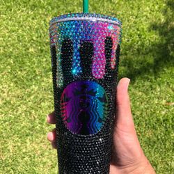 New Starbucks Full Rhinestoned Personalized Cup