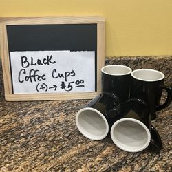 Black coffee cups