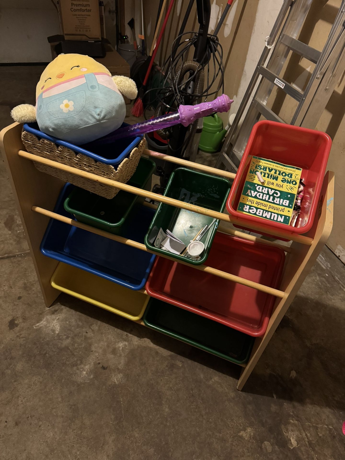 Used Kids Toy Shelves With Some Bins