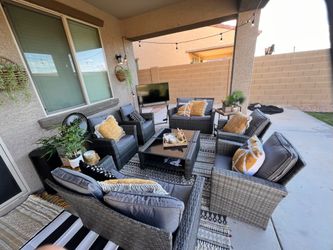 8 Piece Wicker Patio Furniture Set w/ Cushions Included **NEW**Same Day Delivery** 