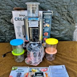 Brand New Ninja CREAMi Ice Cream Maker - 7-in-1 with 6 Pints & Full Accessories