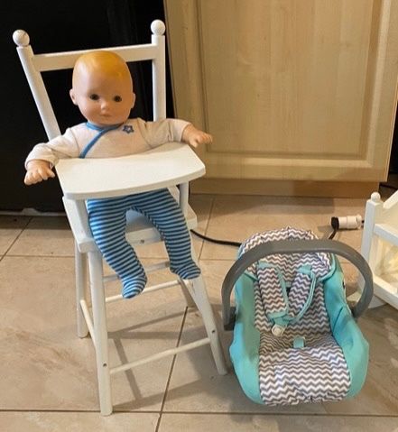 American Girl Bitty Baby Doll - High Chair & Car Seat - See My Other Items 😀