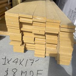 MDF Baseboard Trim  1x4x17’ 