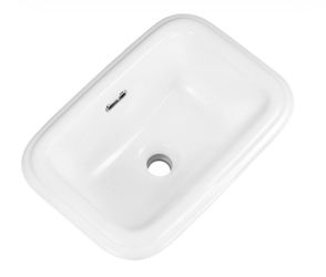 Bathroom Vessel Sink 18 Inch Small Drop In Bathroom Sink Rectangular Semi Recessed Sinks With Overflow White Ceramic Small Vanity Sinks For Tiny Bathr