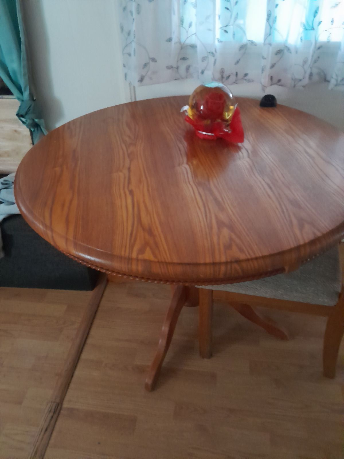 Wooden Table And Two Chairs