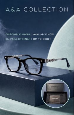 Chrome Hearts Black Eyeglasses with Silver Hardware