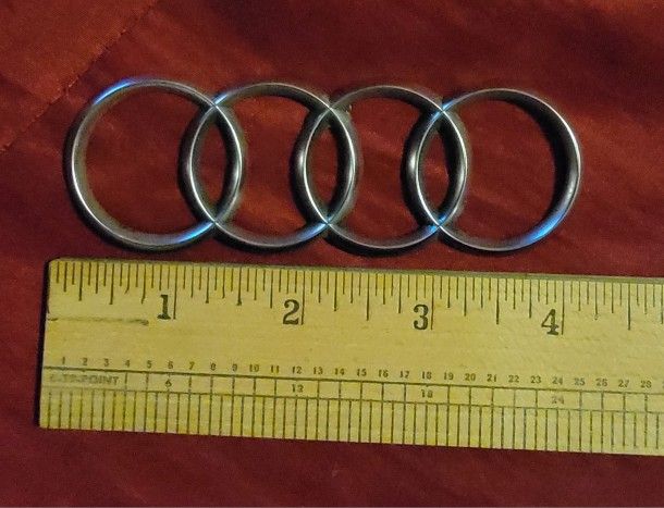 Audi Symbol/Chrome/4 Inches/Place Anywhere On Your Audi