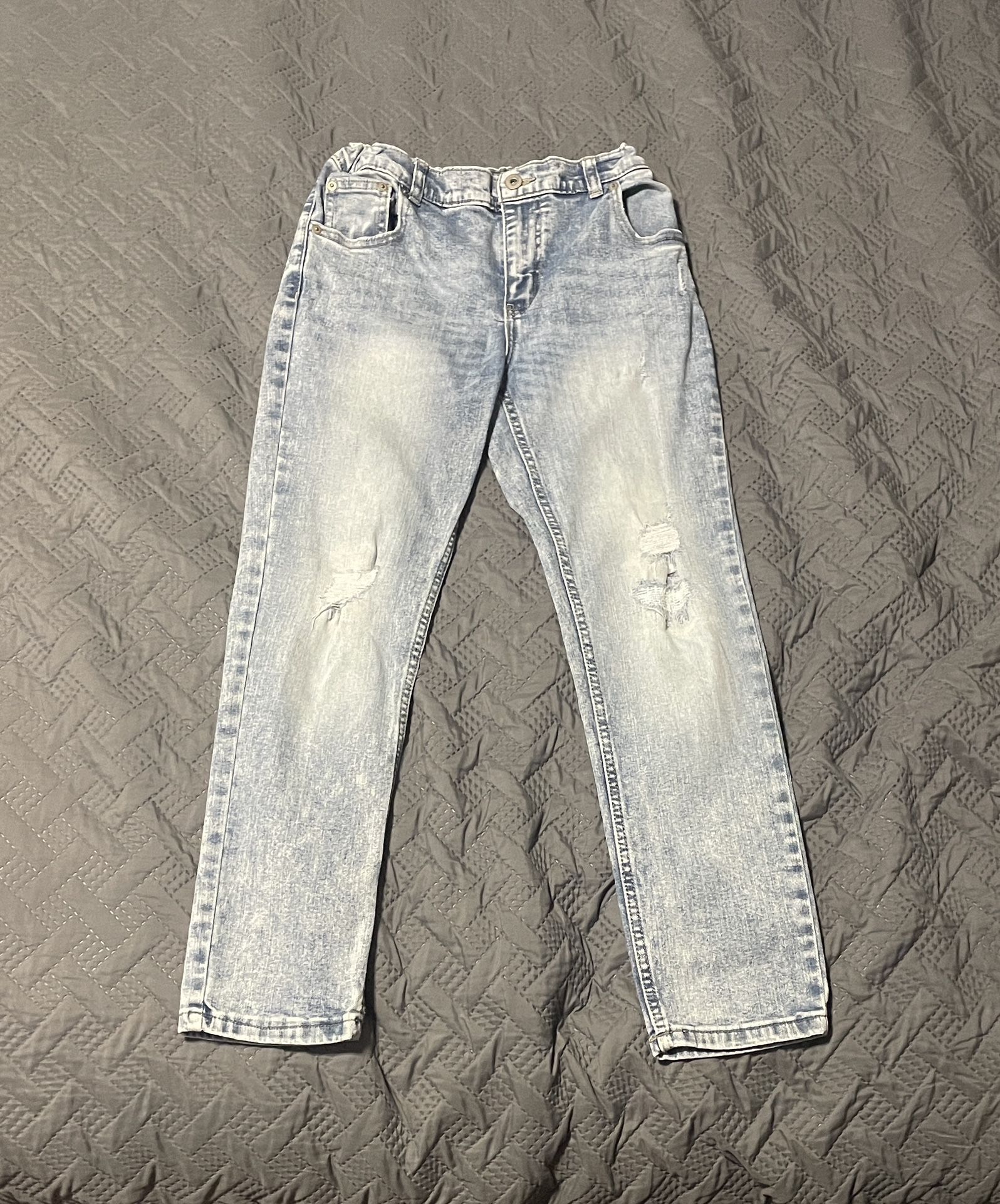 Wonder Nation Men's Faded Blue Straight Jeans