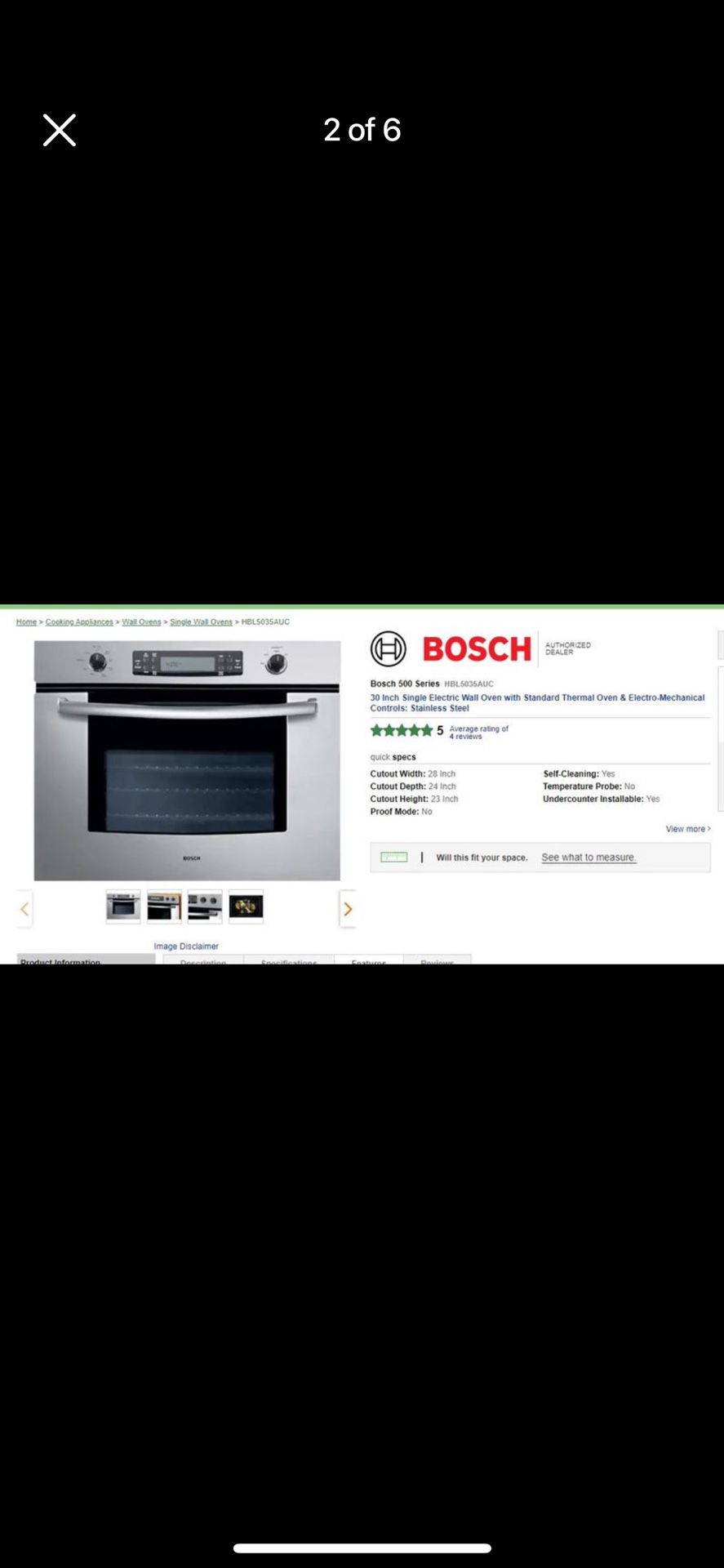 Bosch Stainless Steel Electric Oven And microwave 
