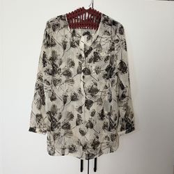 XXL Merona Womens Floral Shirt