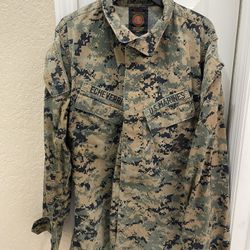 Marine Camo Jacket / Button Shirt ~ Halloween costume