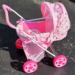 Hello Kitty Toy Baby Carriage 