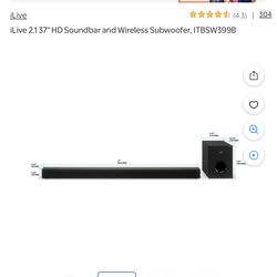 iLive Bluetooth sound bar with wireless subwoofer