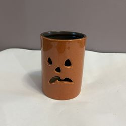 ceramic pumpkin candle holder