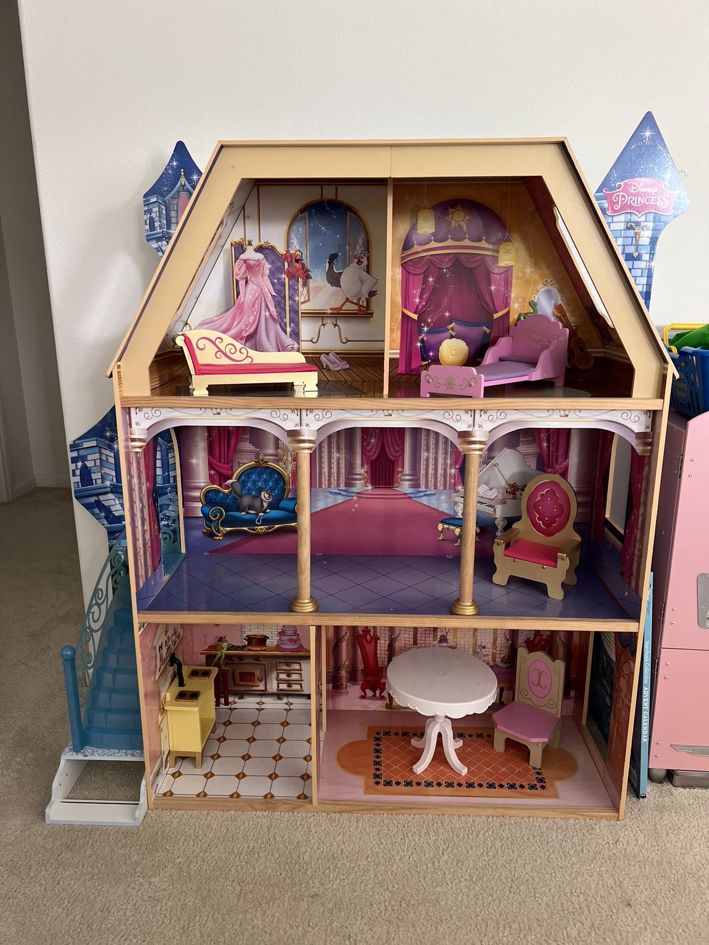 HUGE Princes Barbie Doll House Very Sturdy Made Out Of Wood 