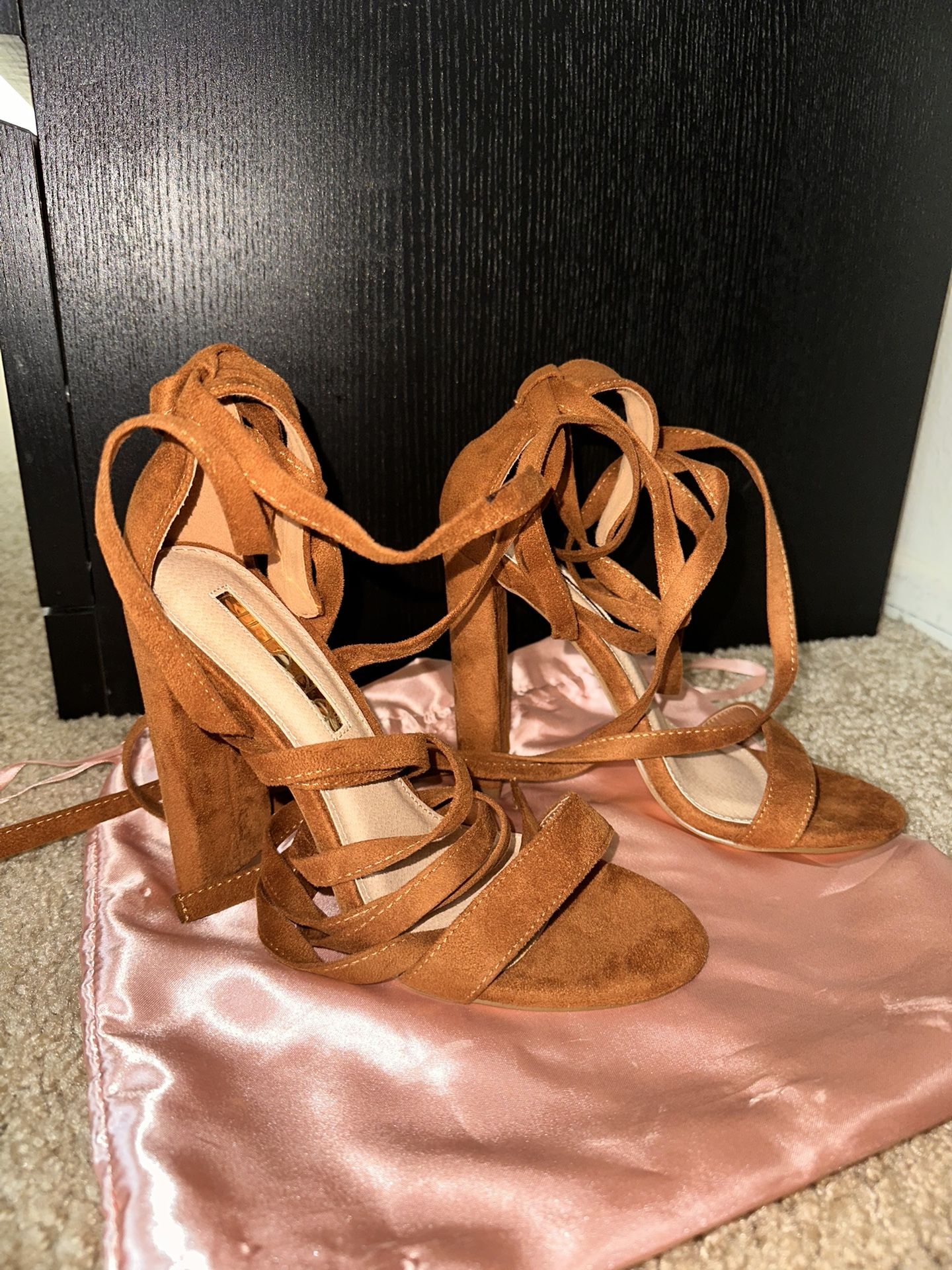 Brown Suede Heels