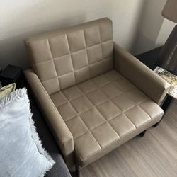 Modern Faux Leather Armchairs