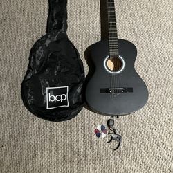 Best Choice Products SKY119 Beginner 38 Inch Acoustic Guitar Starter Kit - Black