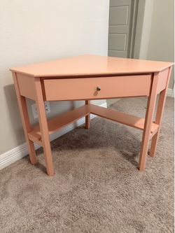 Blush Pink corner desk wood target brand