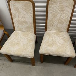 Vintage Upholstered Chairs Set Of Two