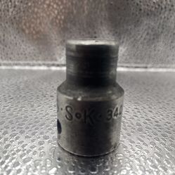 QTY 1 SK TOOLS 34014 IMPACT 1/2" DRIVE 7/16" SOCKET 6 POINT MADE IN USA Vintage