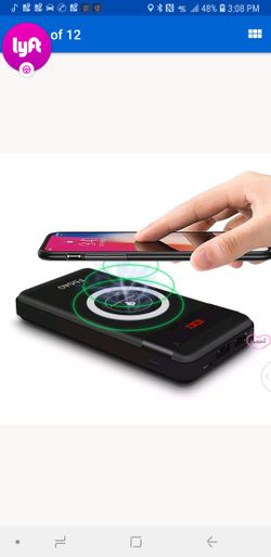 Qi Wireless 10000mAh LCD Power Bank Universal Batterv Charaer