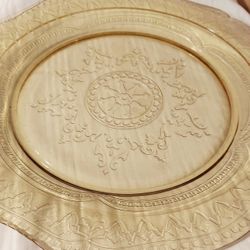 Vintage Federal Amber Depression Glass Luncheon Plate