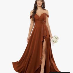 Burnt Orange Bridesmaid Dress