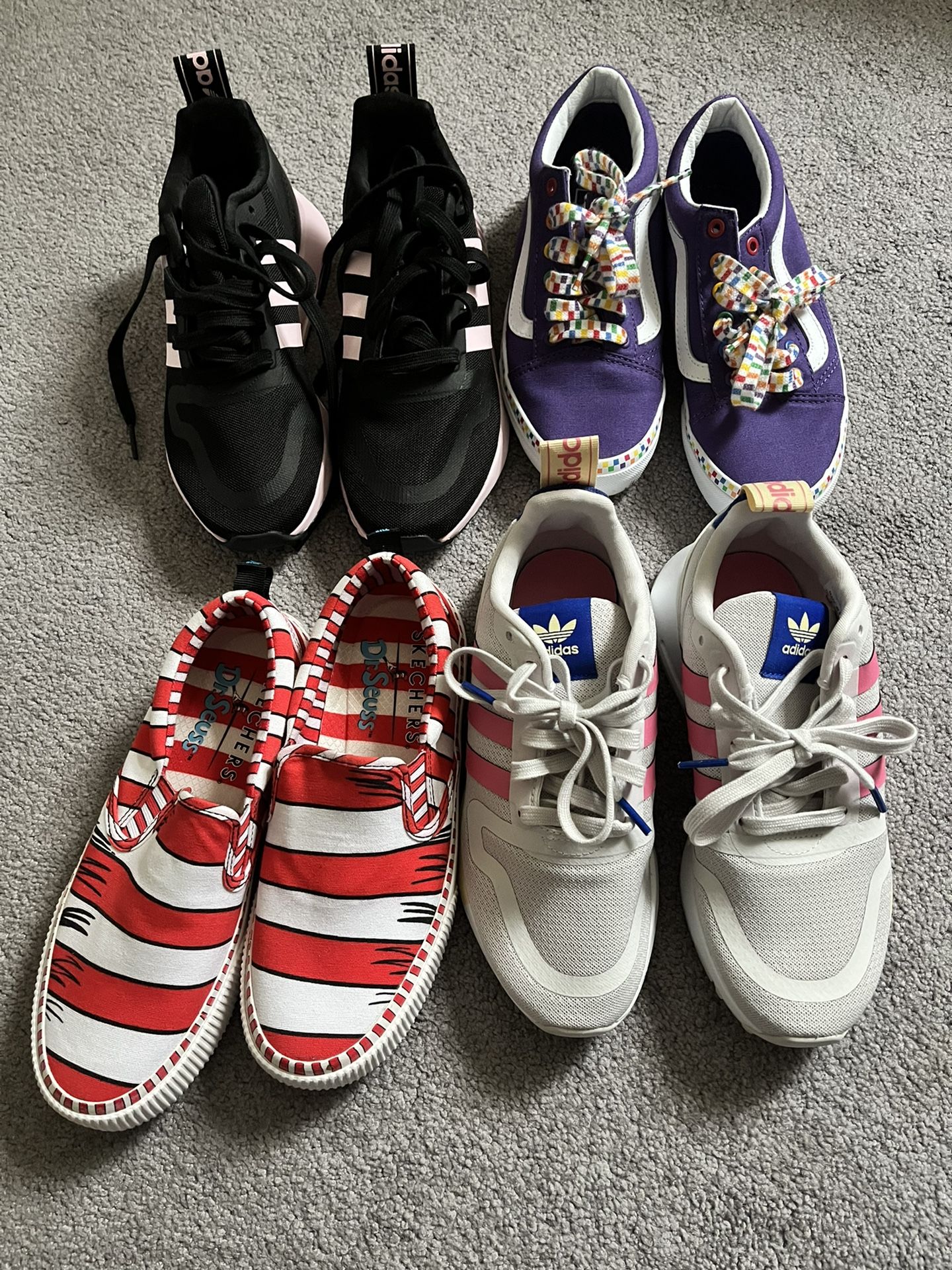 Set Of Kids Sneakers Size 3.5 Big Kid Like New