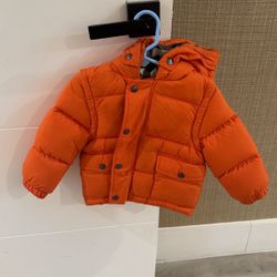 Burberry Orange Puffer Jacket/vest For 18 Month Baby 