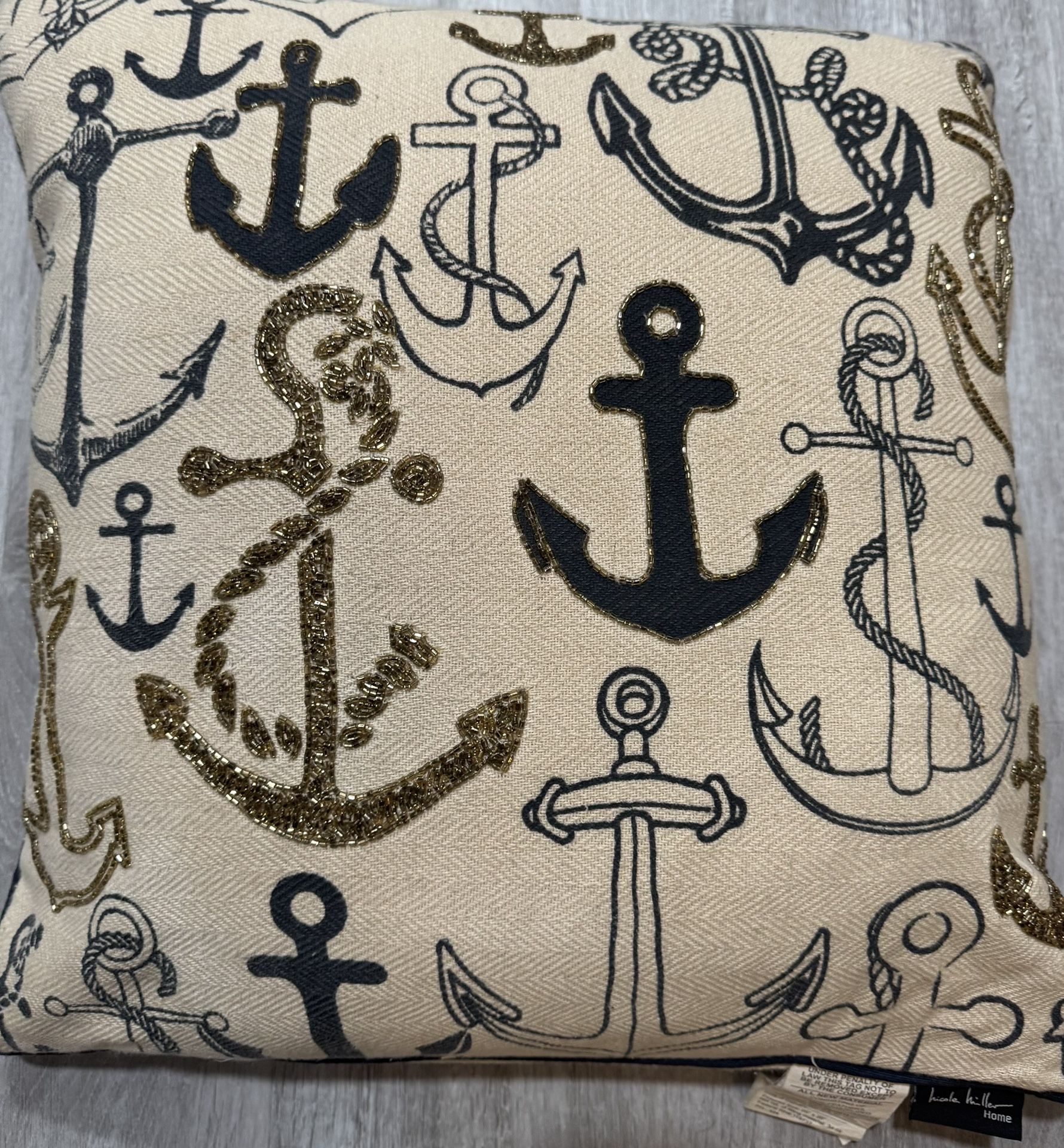 Nautical pillow and throw blanket. If they’re posted they’re available. Read description