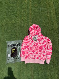 B@pe Shark Hoodie Pink (M)