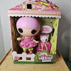 Lalaloopsy Littles Doll - Trinket Sparkles with Pet Ball Kitten 7" Princes.