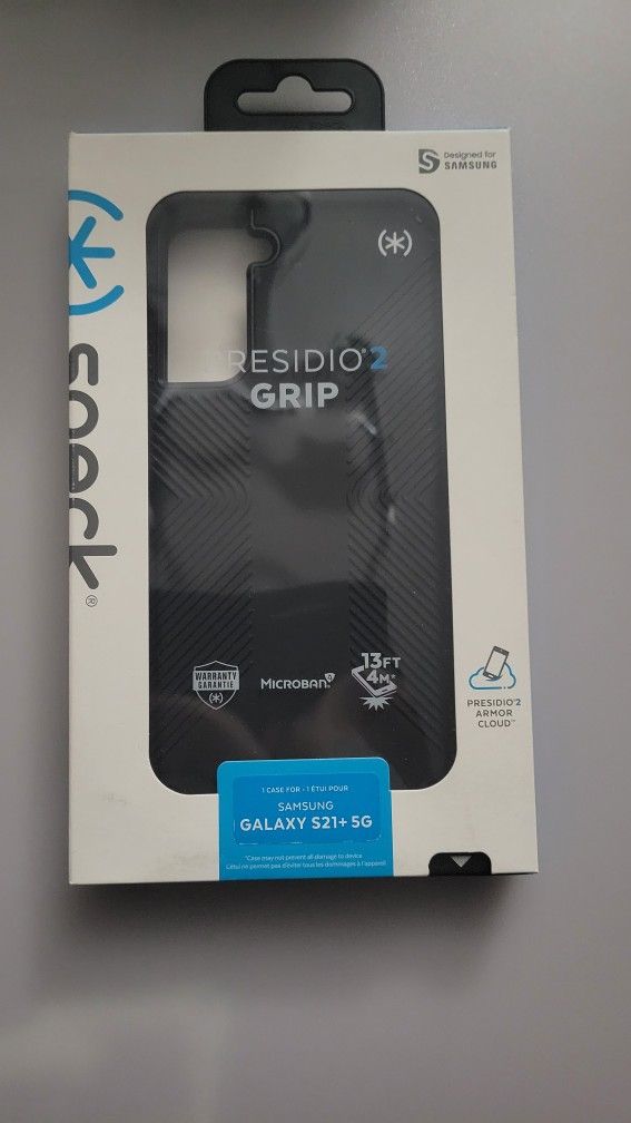 (Best offer gets it!) New Speck Presidio2 Grip Samsung Galaxy S21+ 5G
Case, Black/Blue