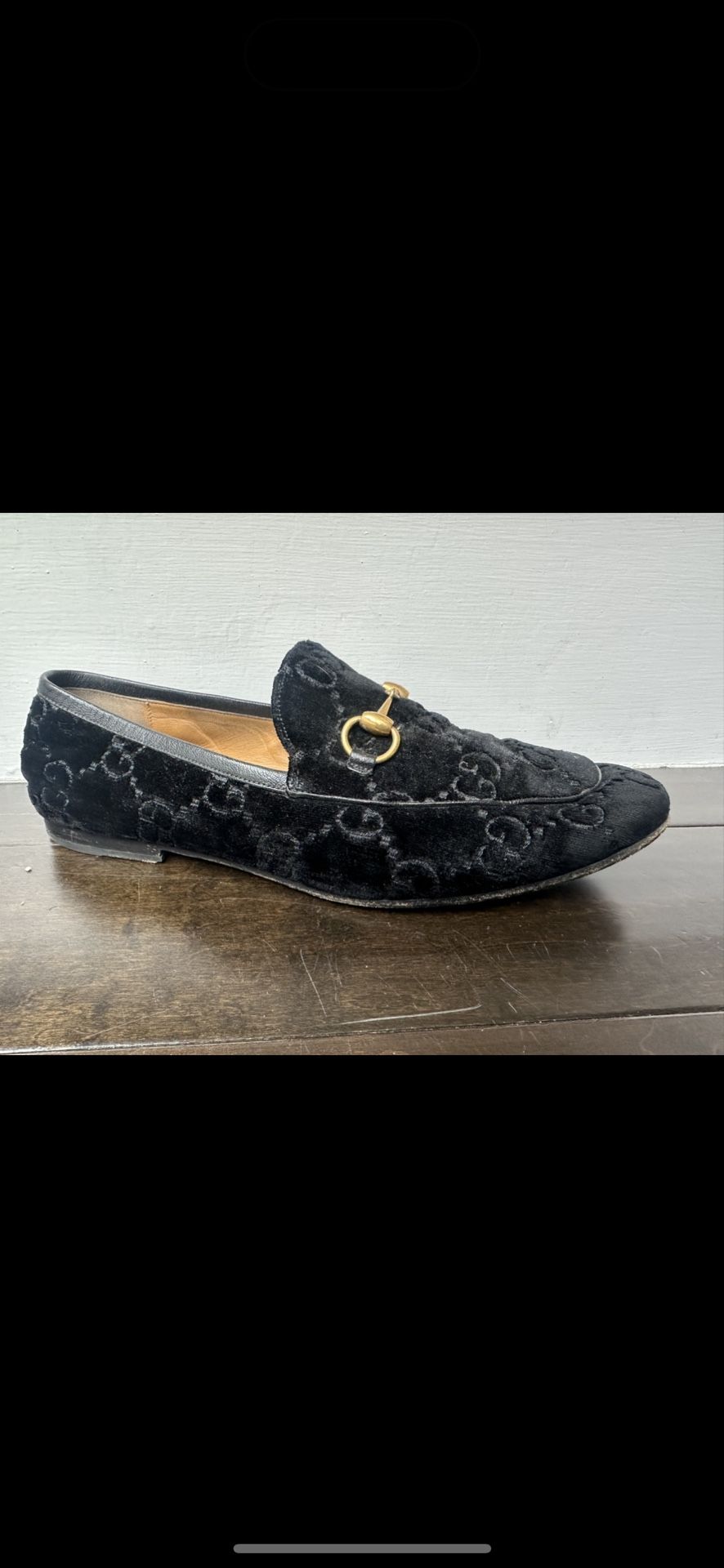 Gucci GG Logo Loafers Black Size 9.5