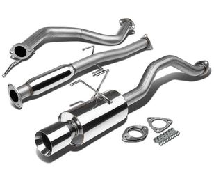 92-00 HONDA CIVIC COUPE / SEDAN STAINLESS STEEL CAT BACK EXHAUST SYSTEM .