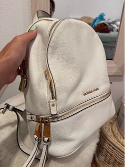Michael Kors Leather Backpack with Gold Hardware