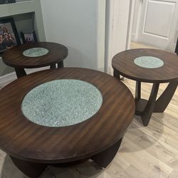 Coffee table and end tables