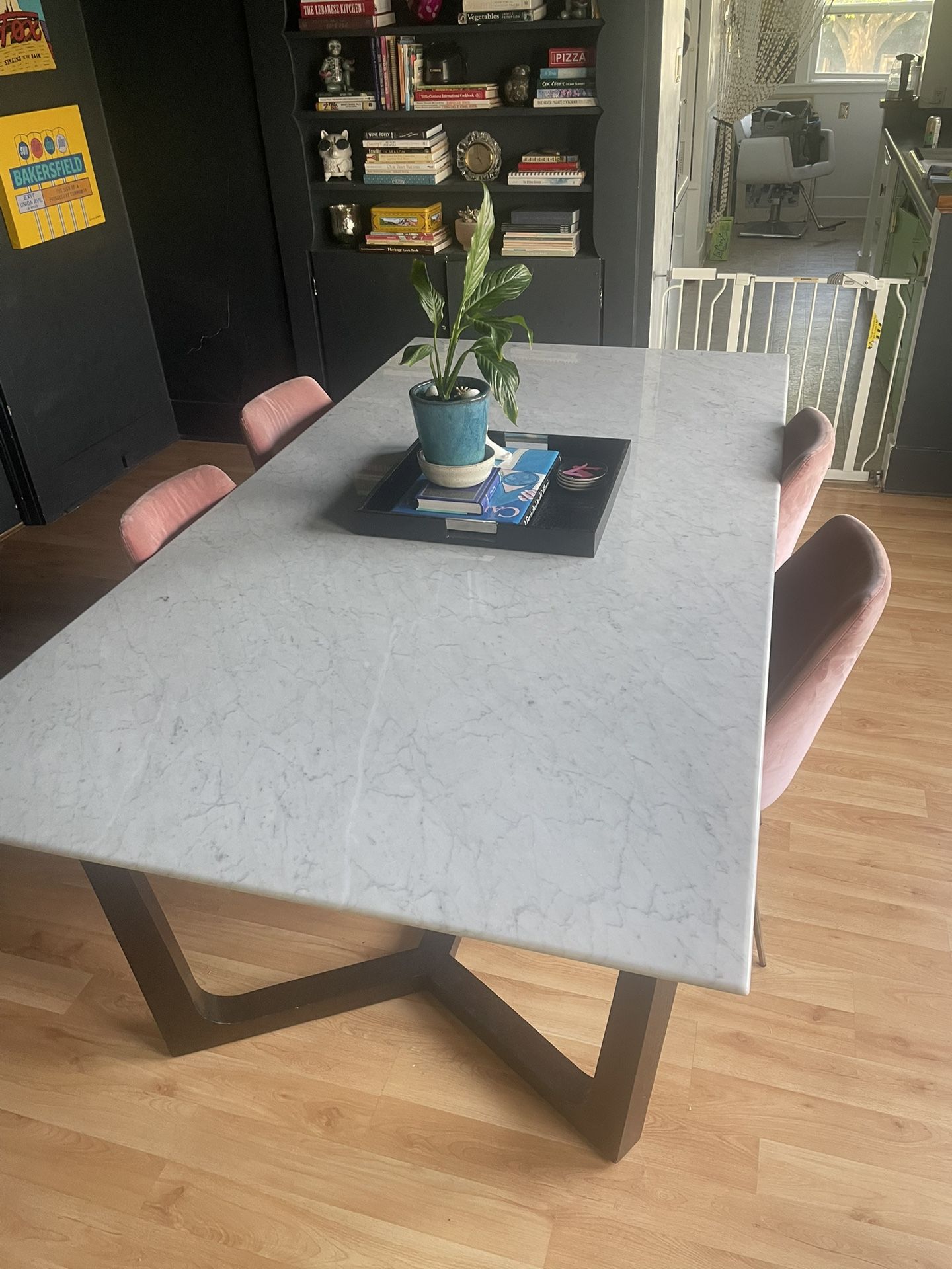 Custom marble dining Table - Fits 6