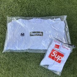 Supreme Box Logo Hooded Sweatshirt Ash Grey