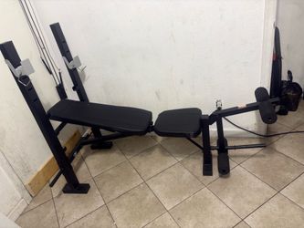 Athletic Works Weight Bench & Barbell Rack Combo