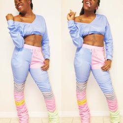 Stack Pant With Crop Top Set