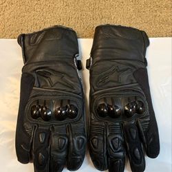 New Black Alpinestar Motorcycle Gloves