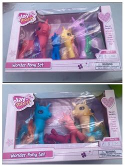 New, little ponies play sets $5 each