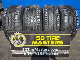 4 USED TIRES 225 50 16 REAR AND 205 55 16 FRONT w/90% thread KUMHO ECSTA PA31  ALL 4 INSTALLED $240 TOTAL  ($60 each)