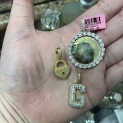 10k Diamond Pendants