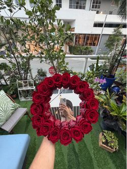 Forever Rose Mirror | Handmade Luxury Wall Decor