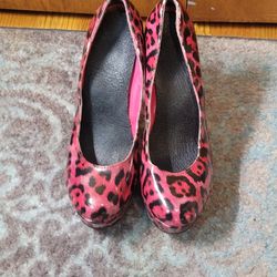 Pink Cheetah Print Heels